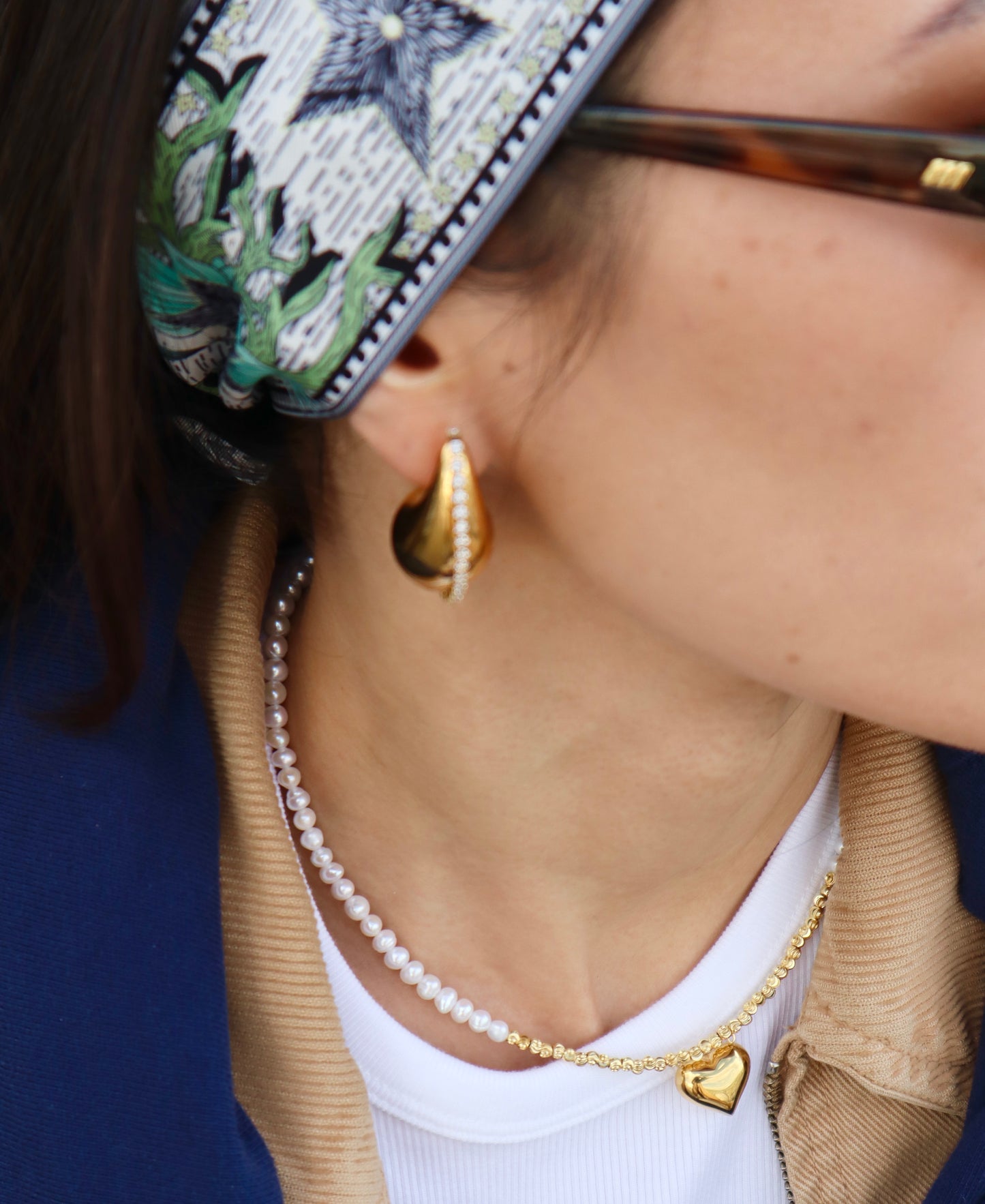 Heart Pearl Necklace