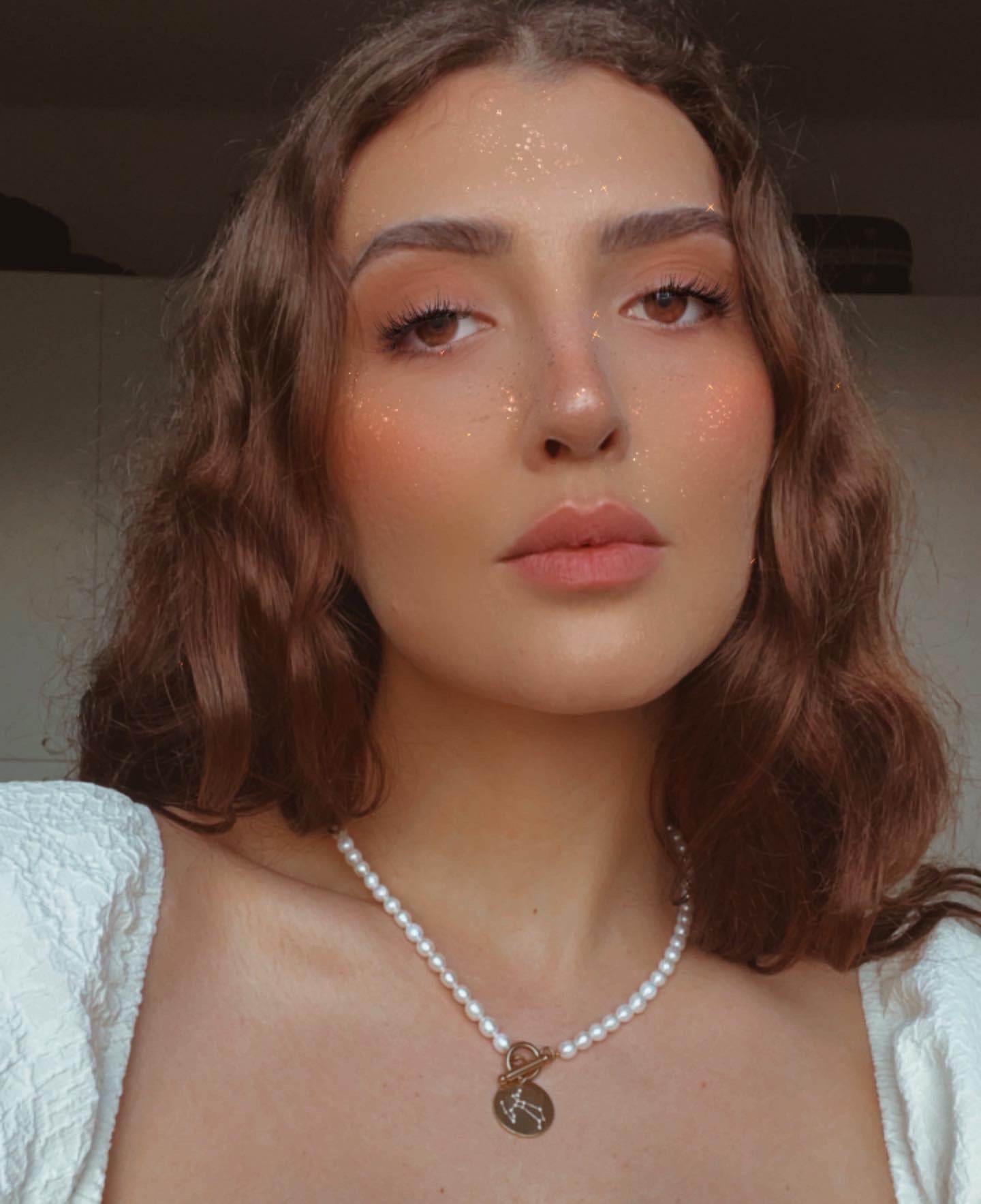 Engrave Pearl Necklace