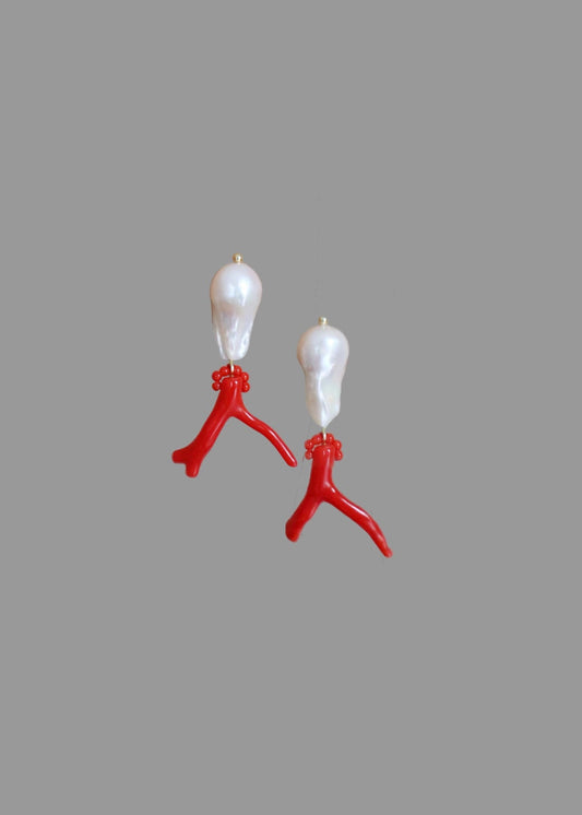 Coral earrings