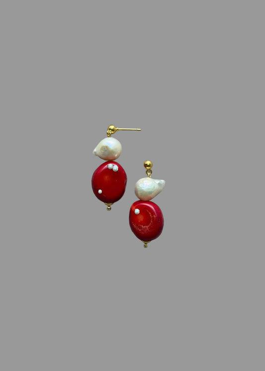 Coral earrings