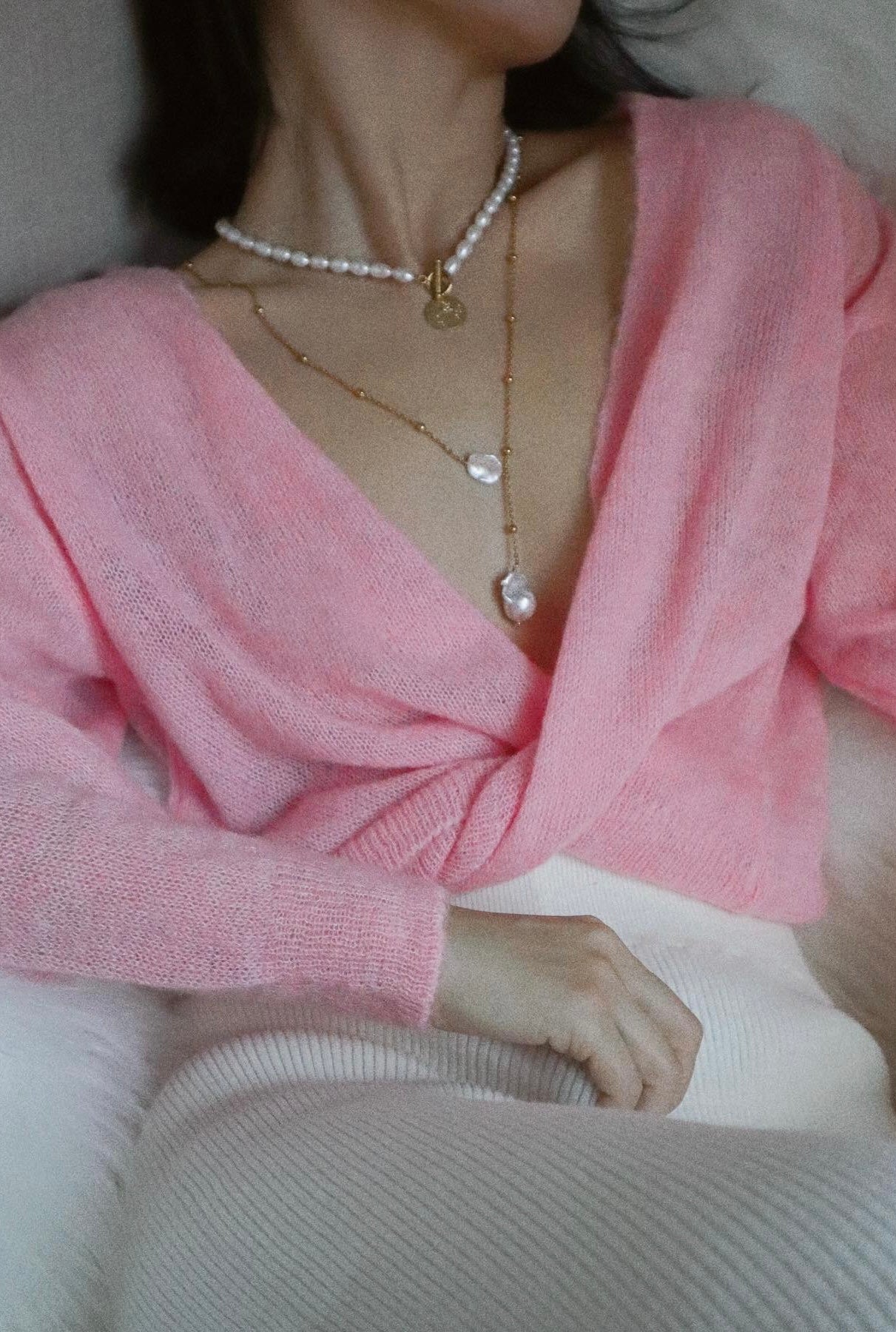 Engrave Pearl Necklace