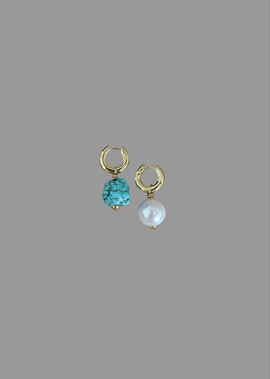 Pandora turquoise earrings