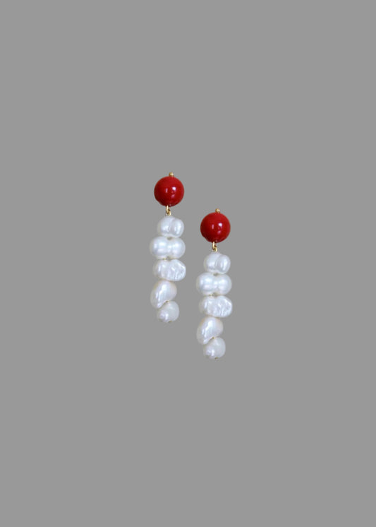 Coral earrings