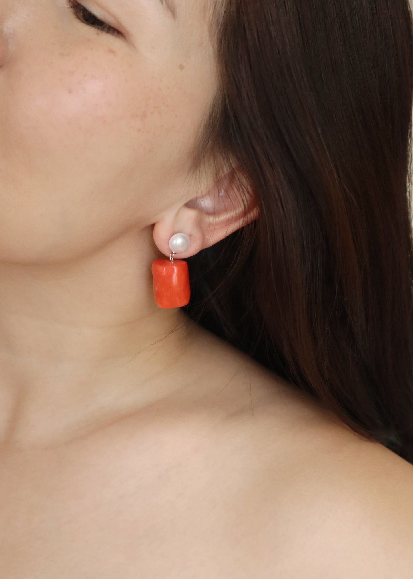 Coral earrings