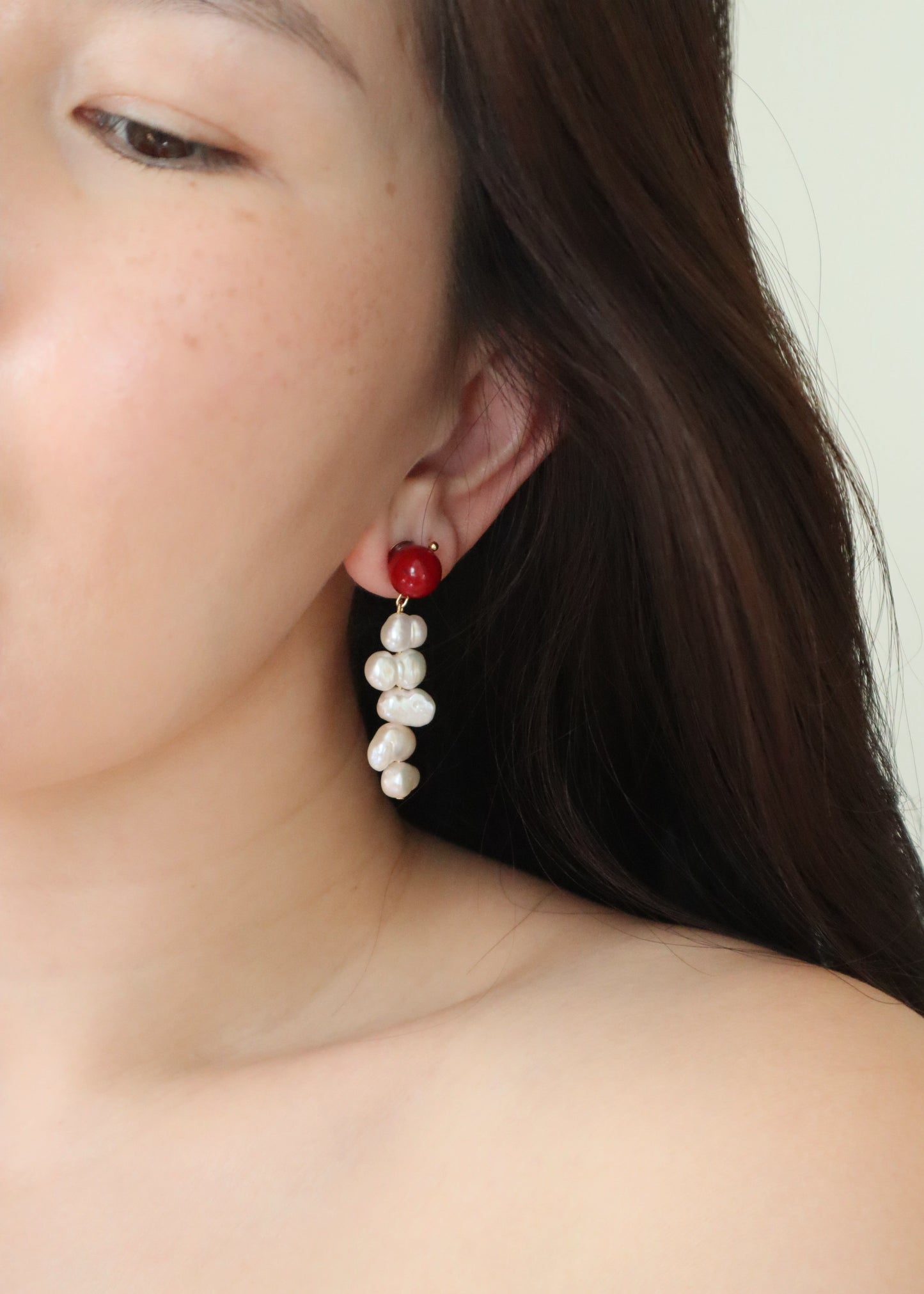 Coral earrings