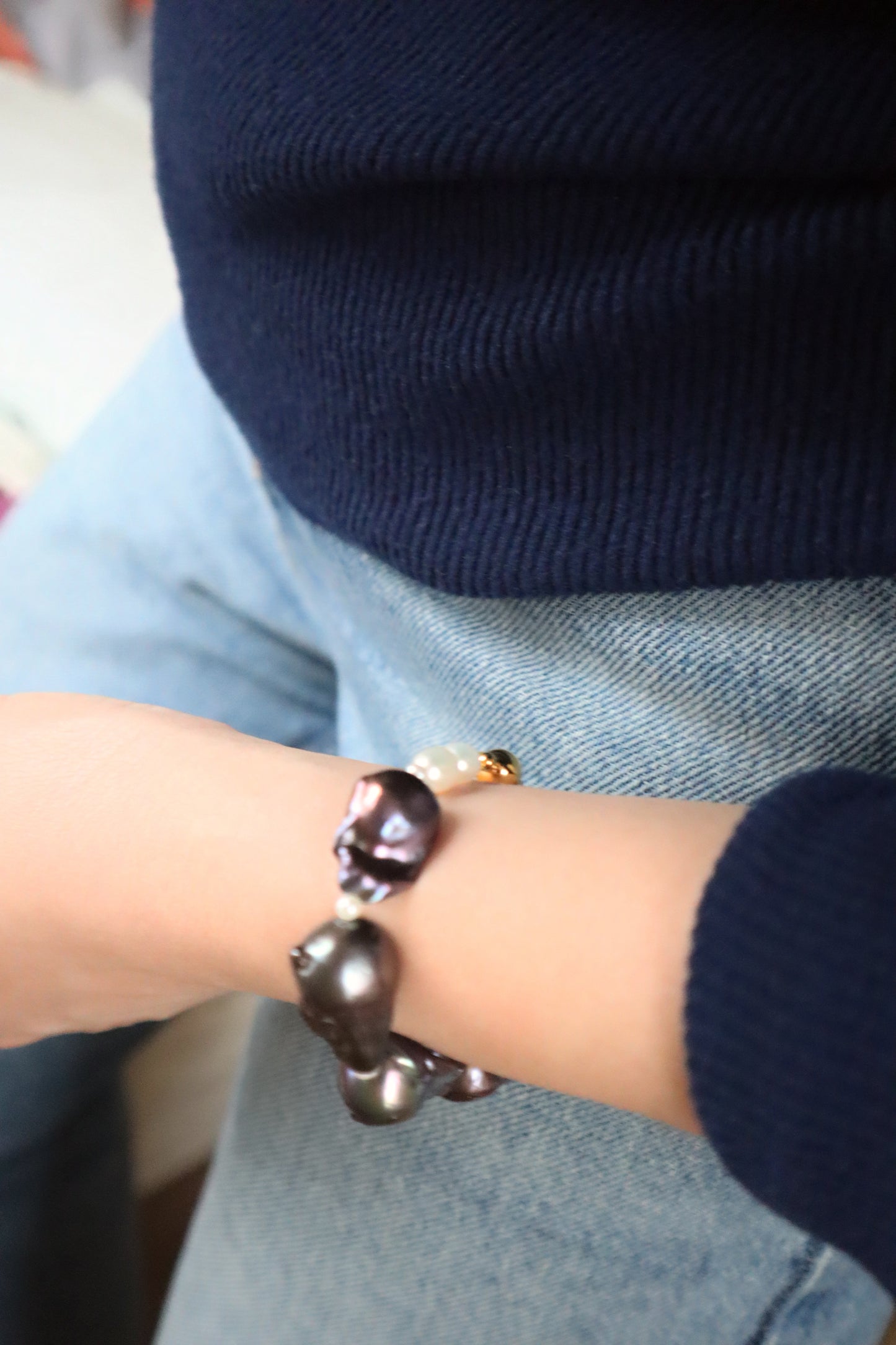 Tahitian baroque bracelet