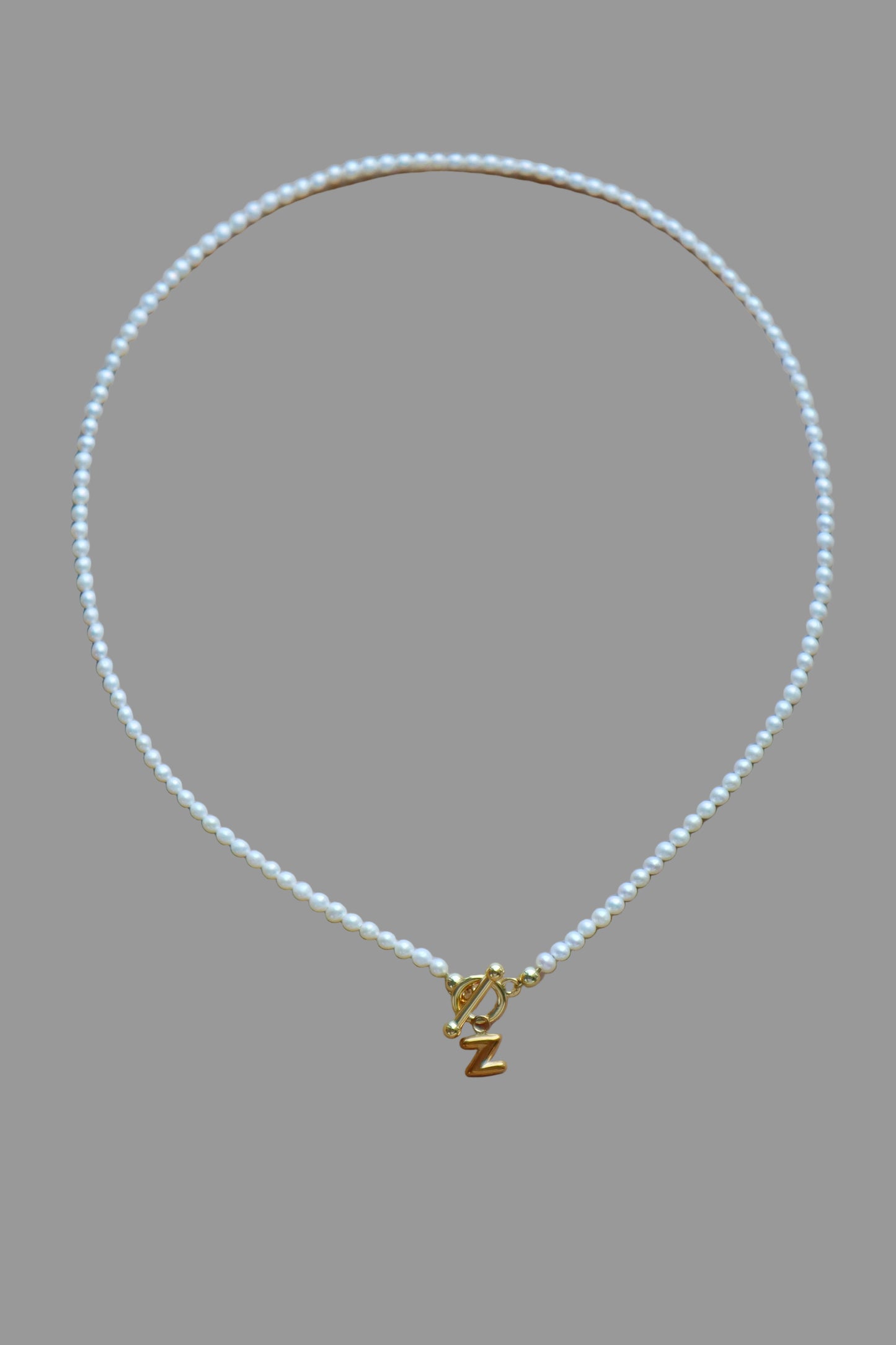Siena initial pearl necklace