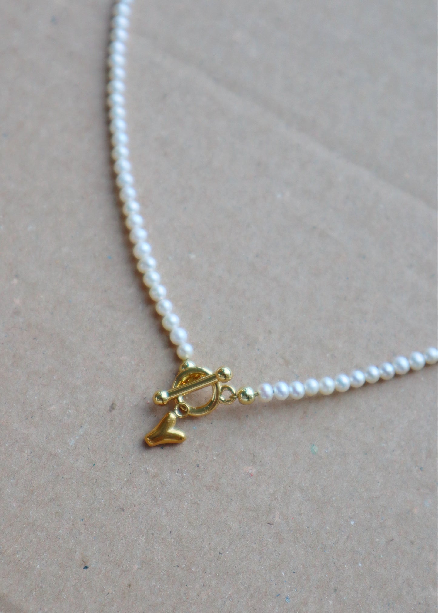 Siena initial pearl necklace