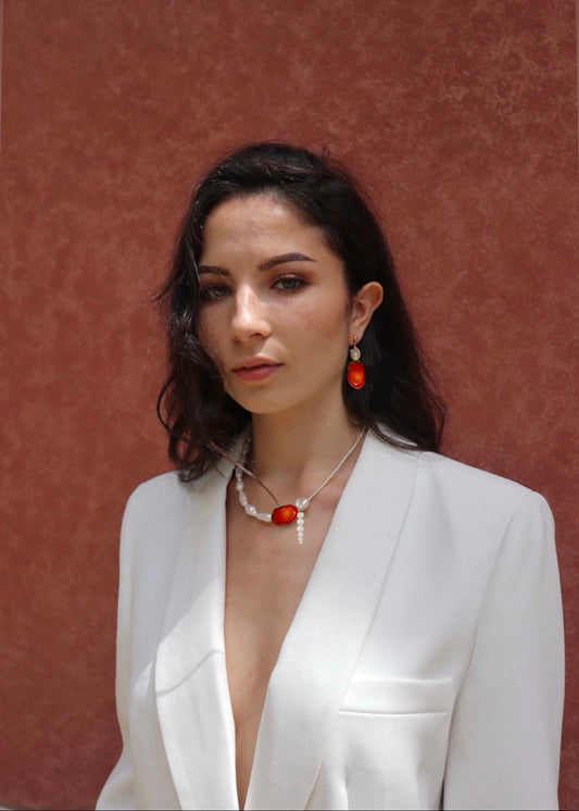 Dali Coral pearl Necklace