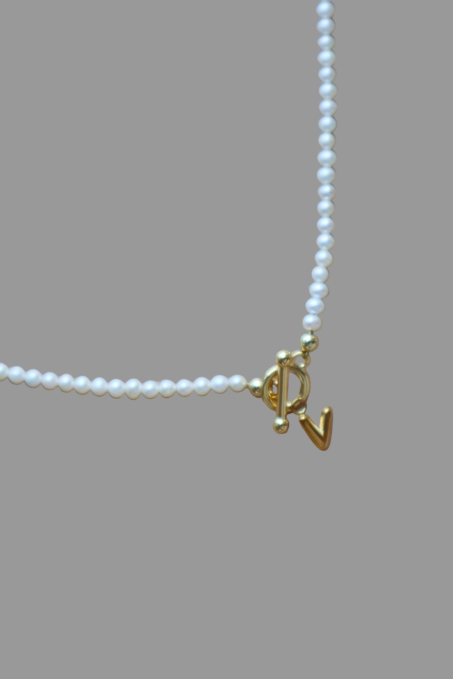 Siena initial pearl necklace