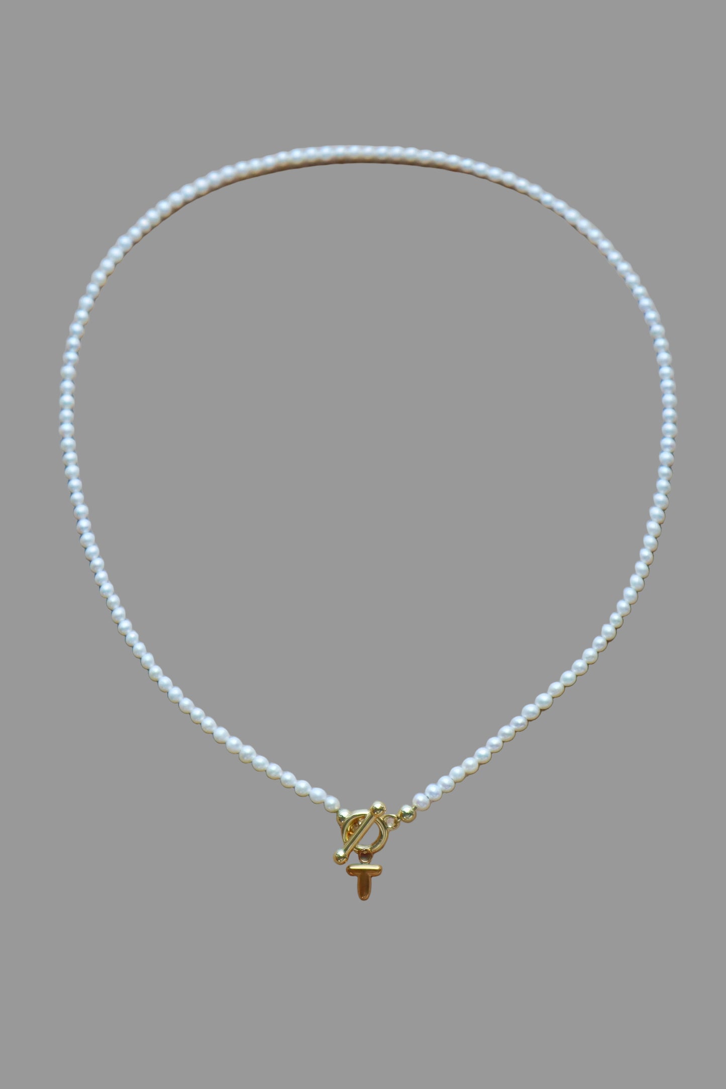 Siena initial pearl necklace