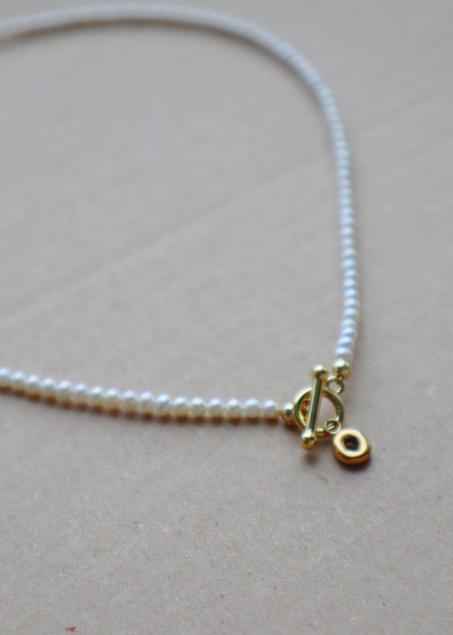 Siena initial pearl necklace