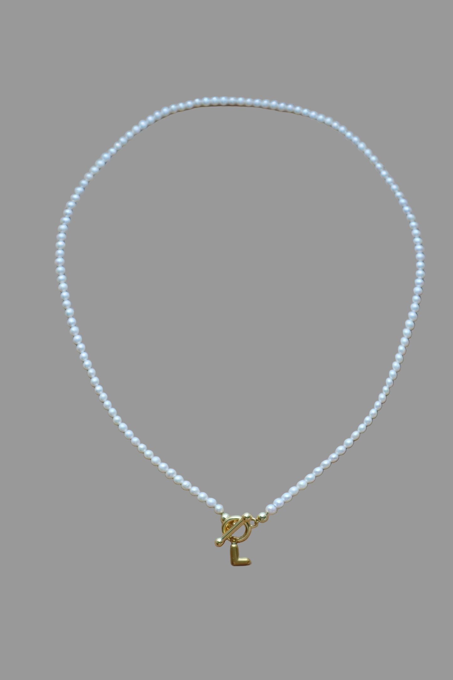 Siena initial pearl necklace