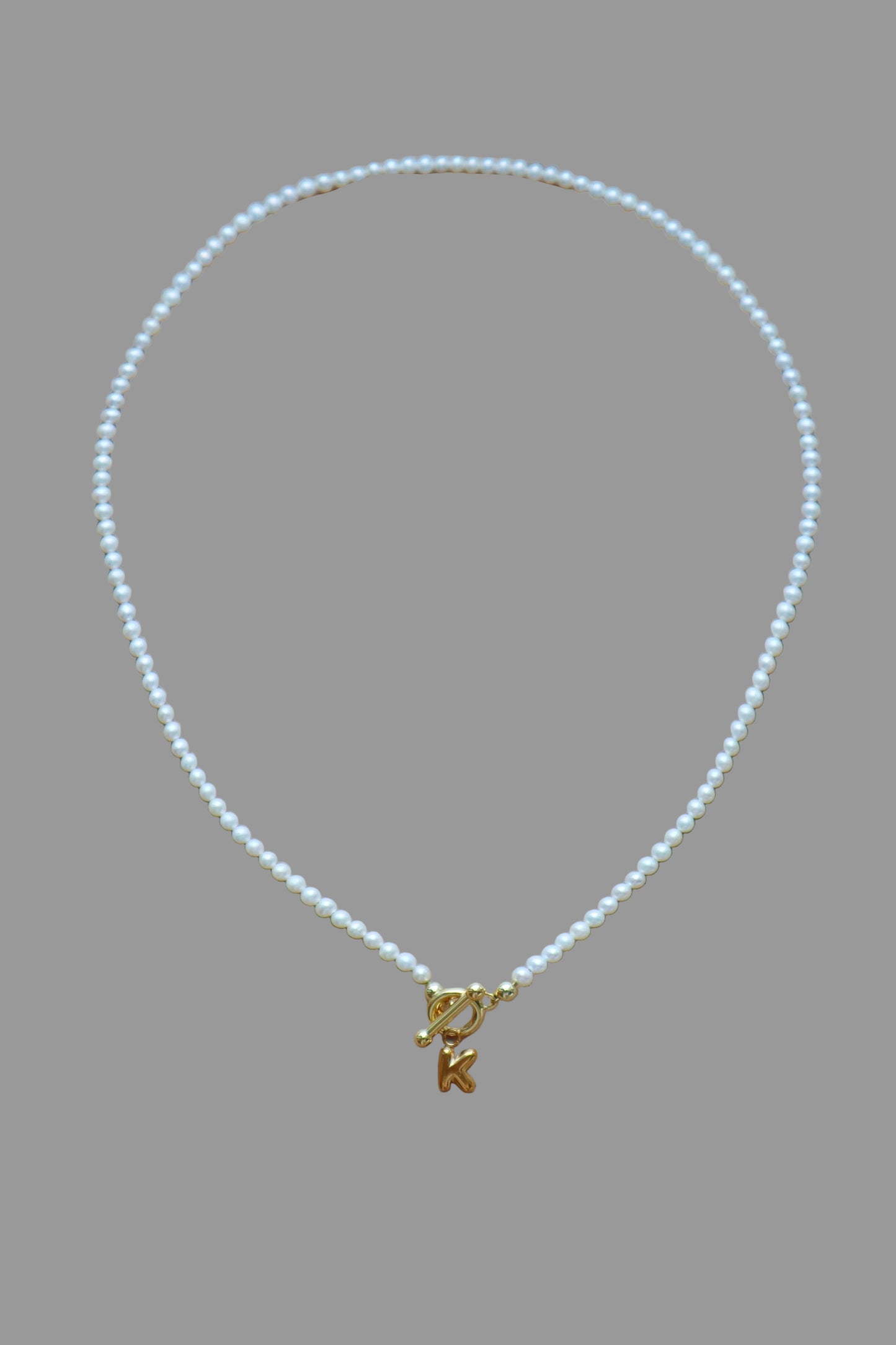 Siena initial pearl necklace