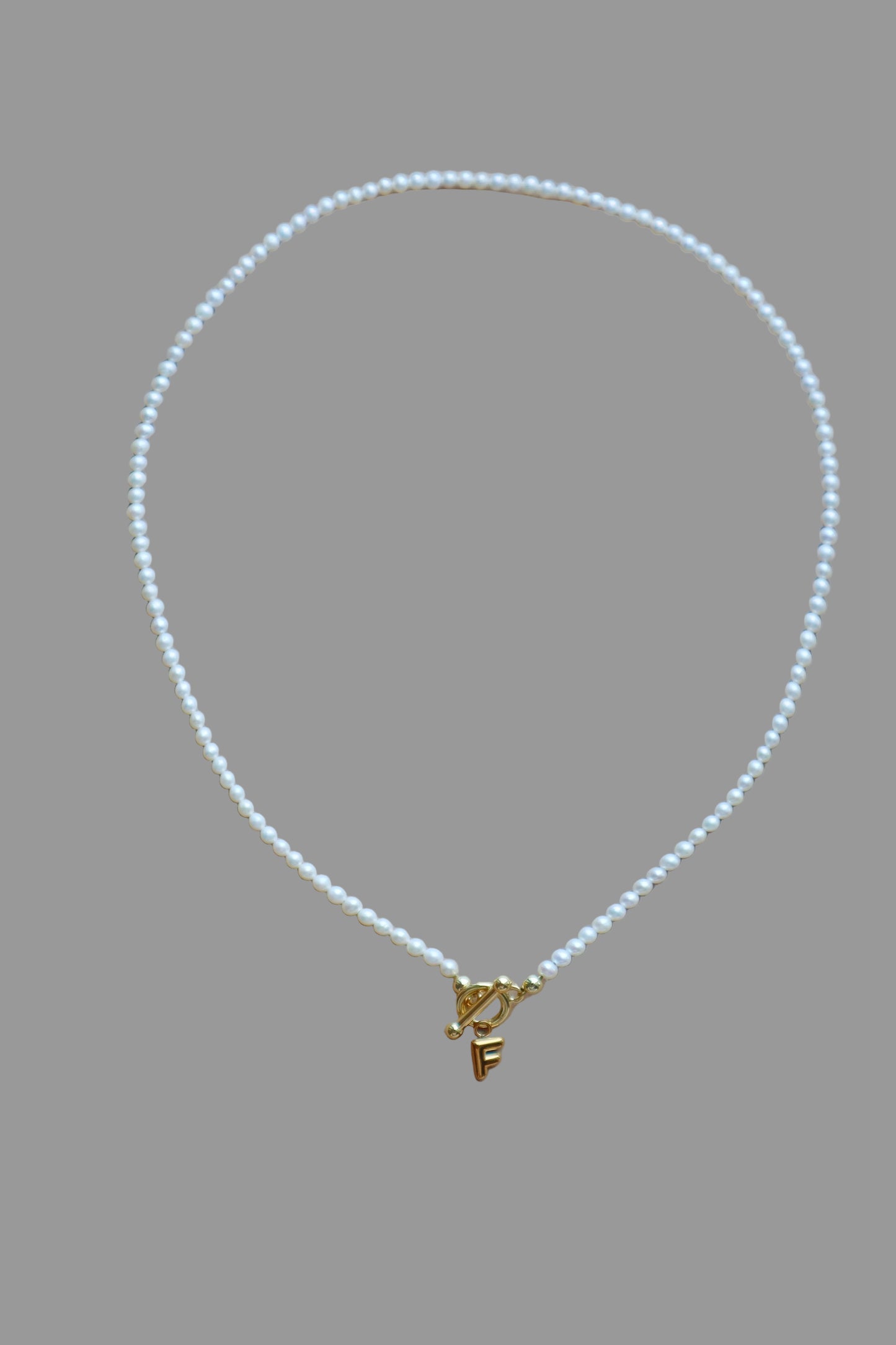 Siena initial pearl necklace