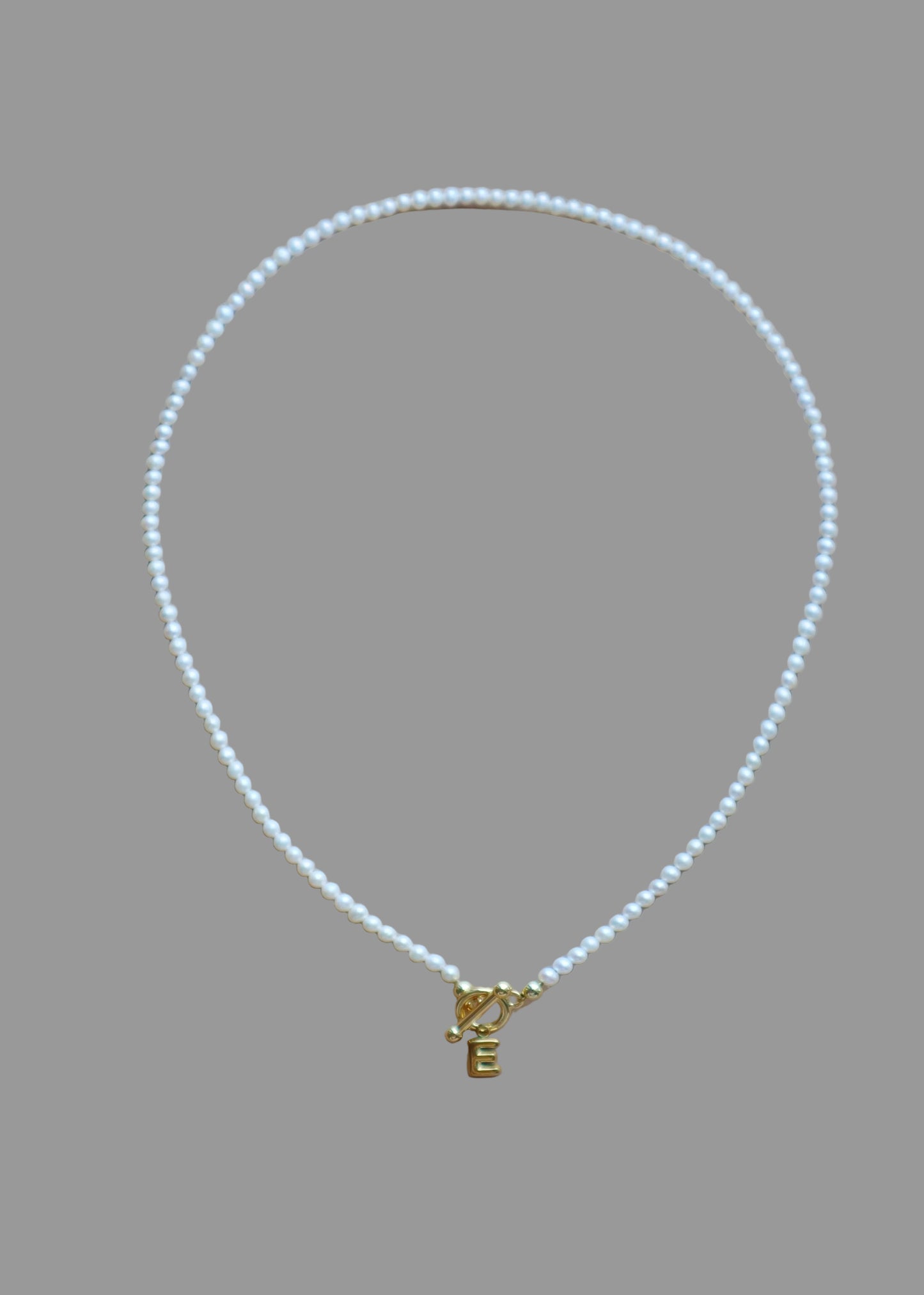 Siena initial pearl necklace