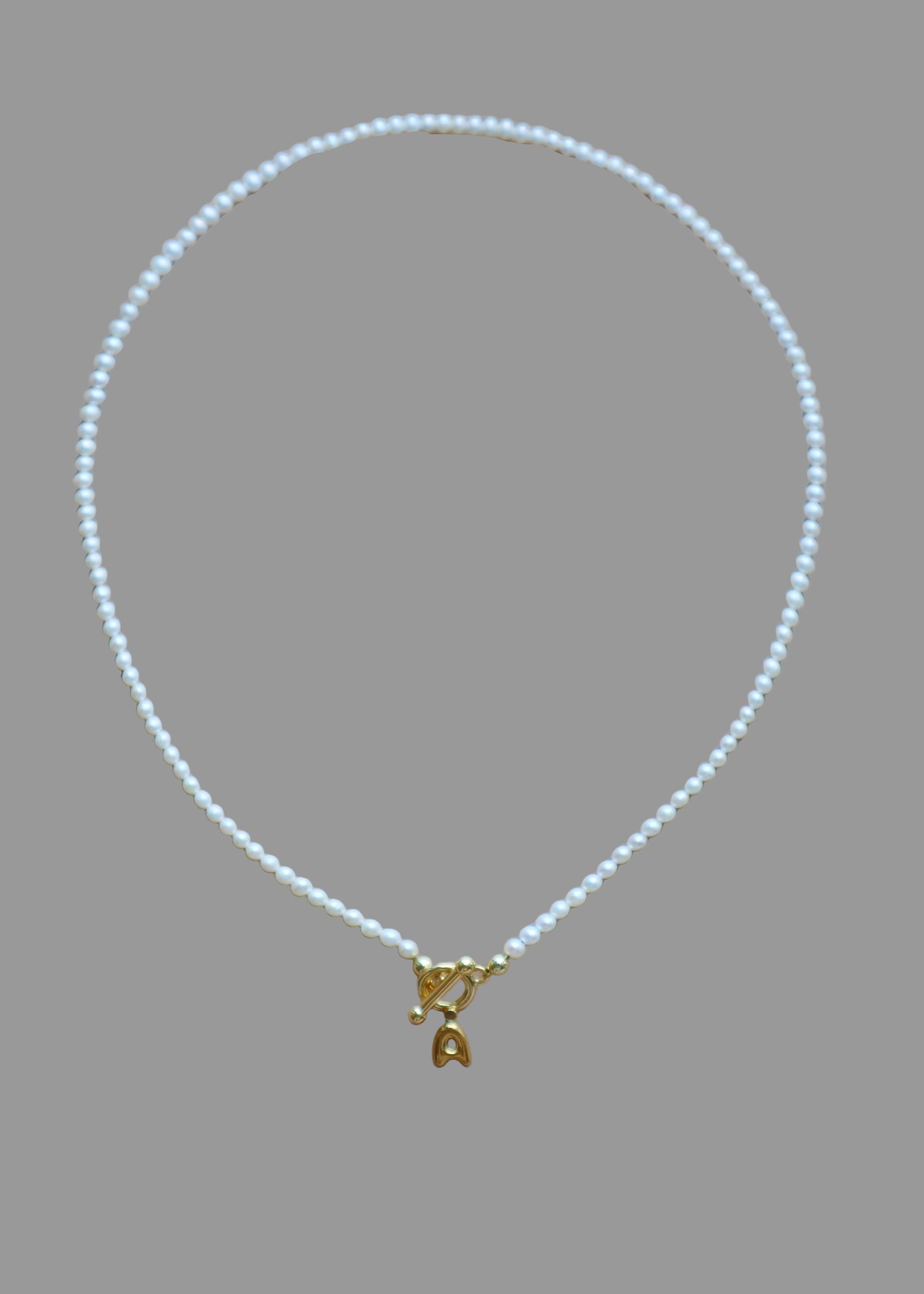 Siena initial pearl necklace