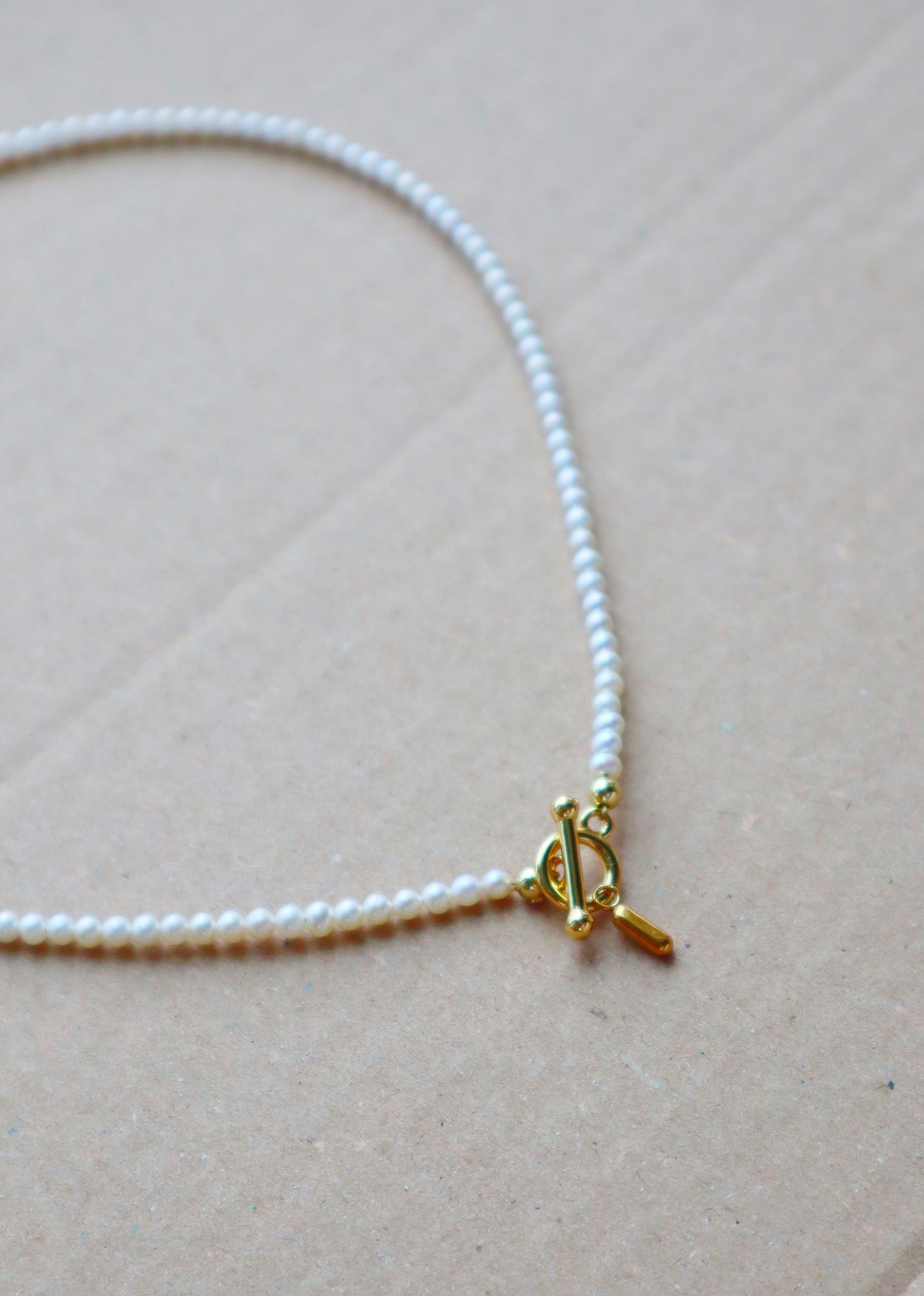 Siena initial pearl necklace