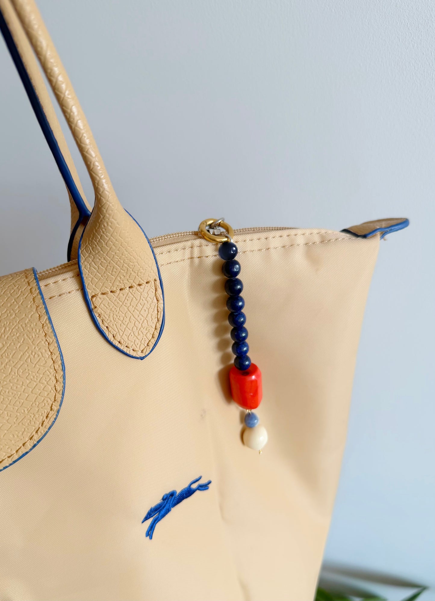 Coral bag charm
