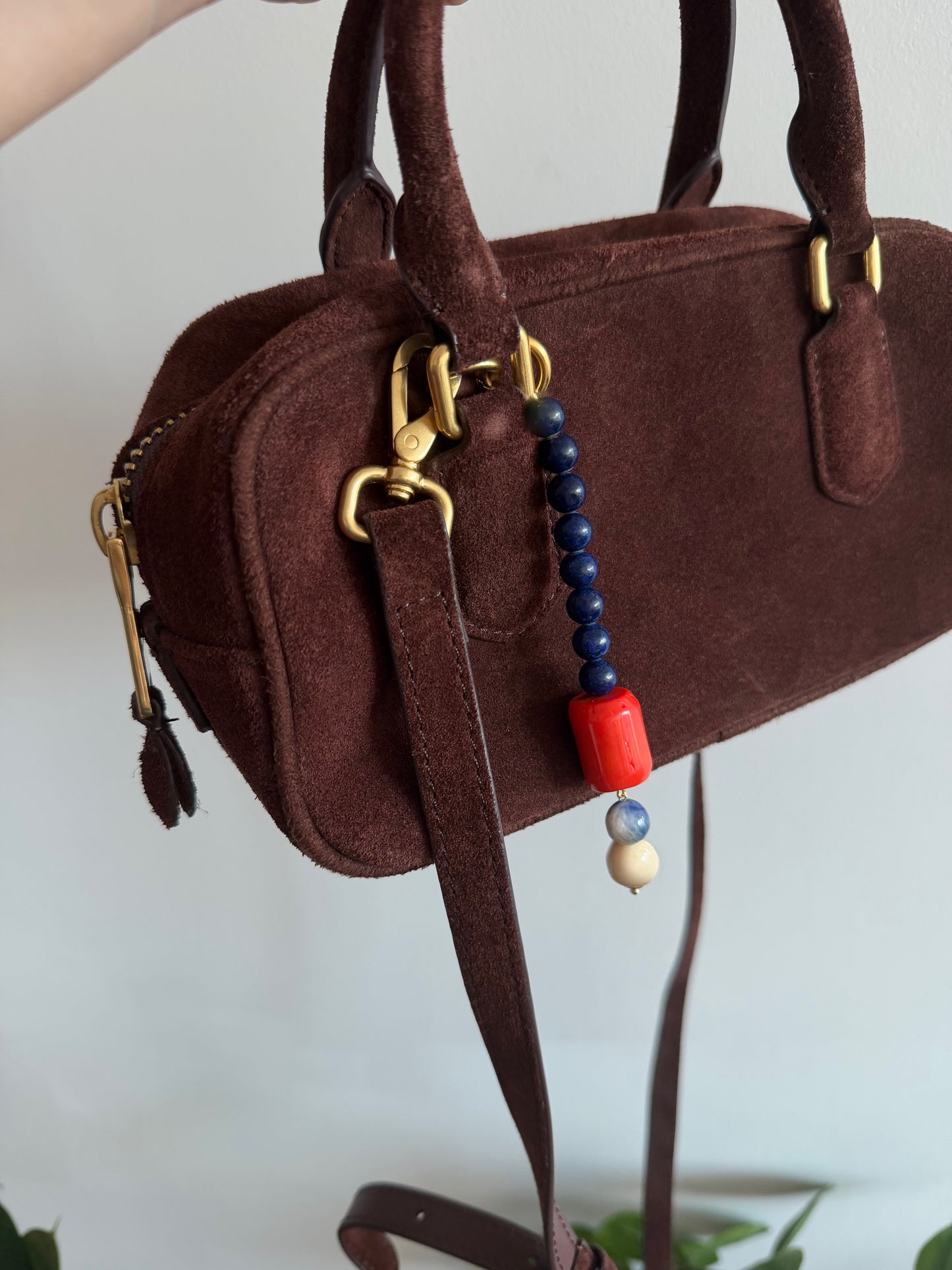 Coral bag charm