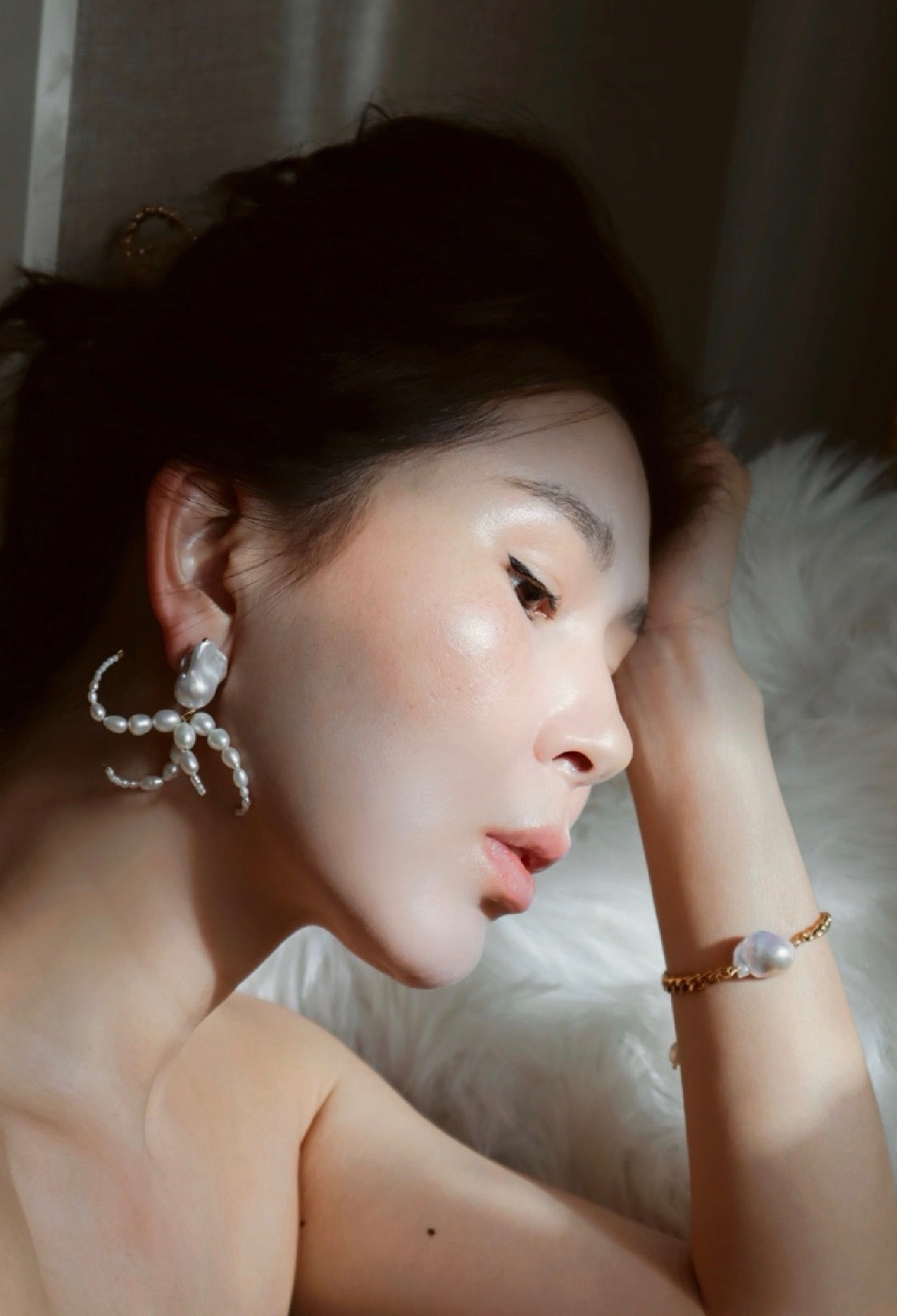 Octopus pearl earrings