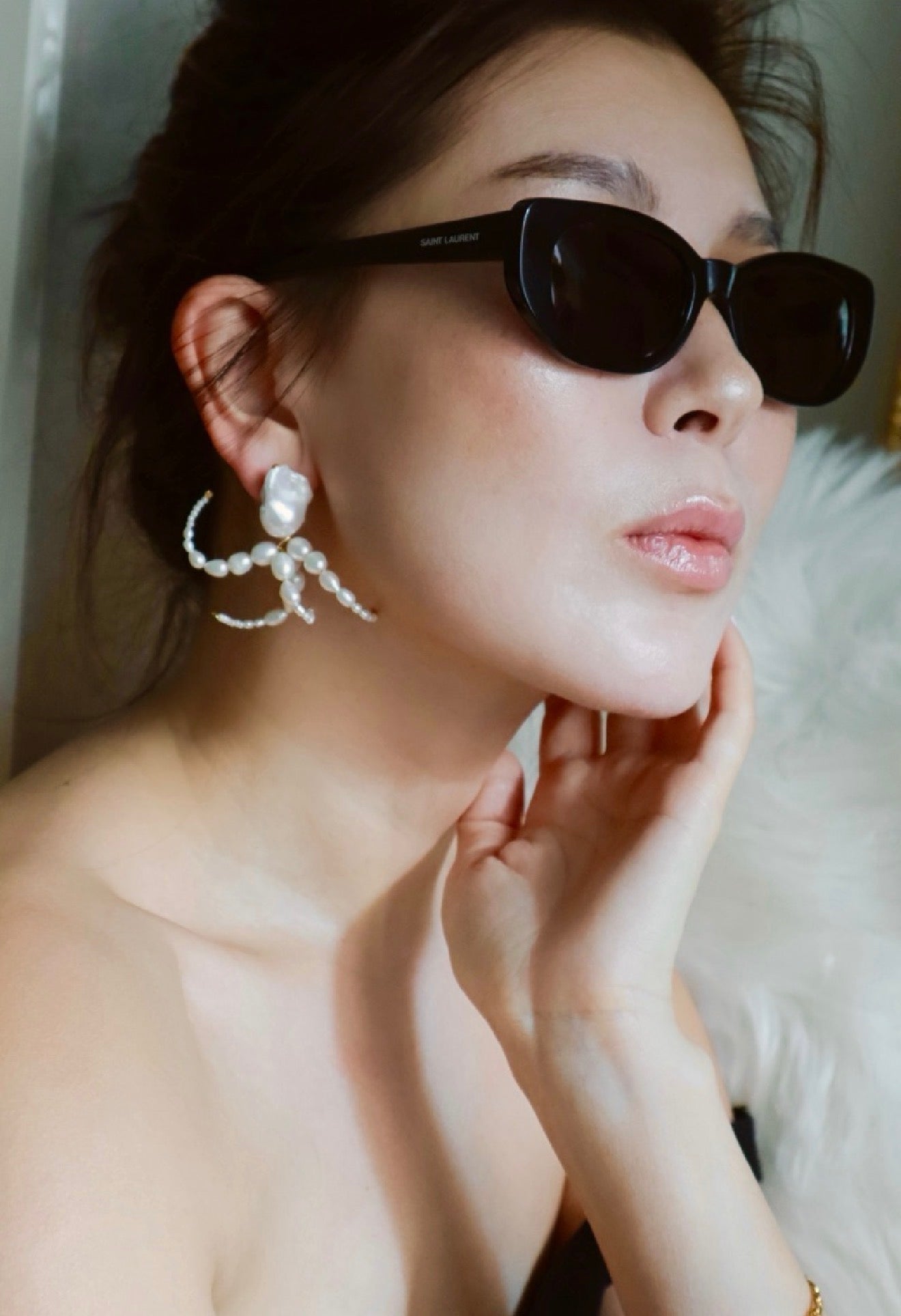 Octopus pearl earrings