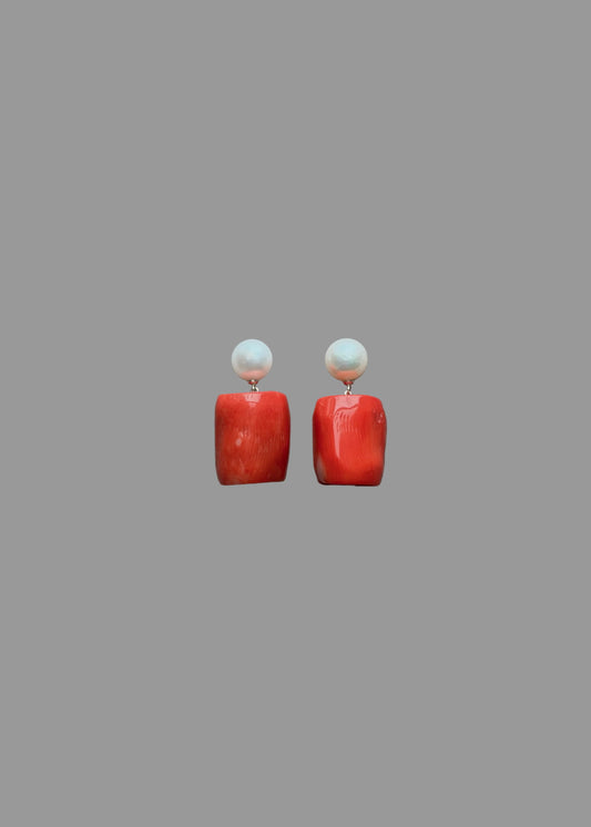Coral earrings