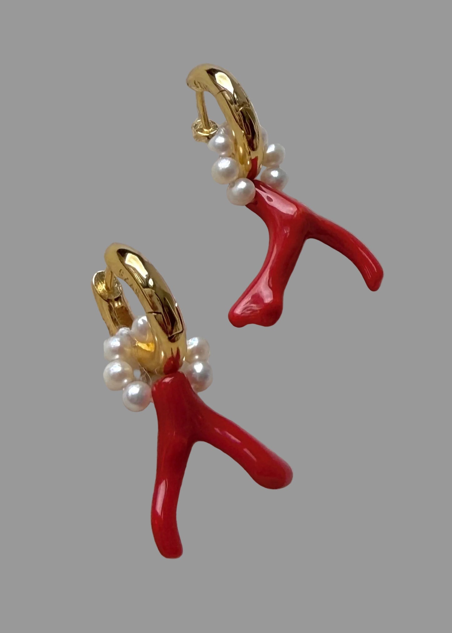 Coral earrings