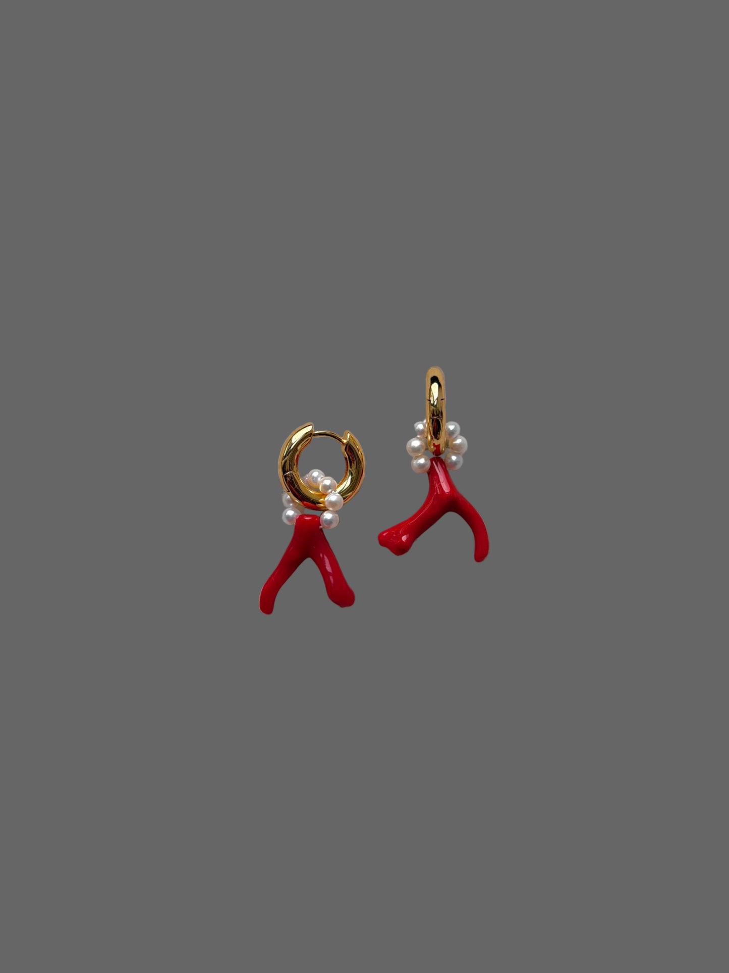 Coral earrings