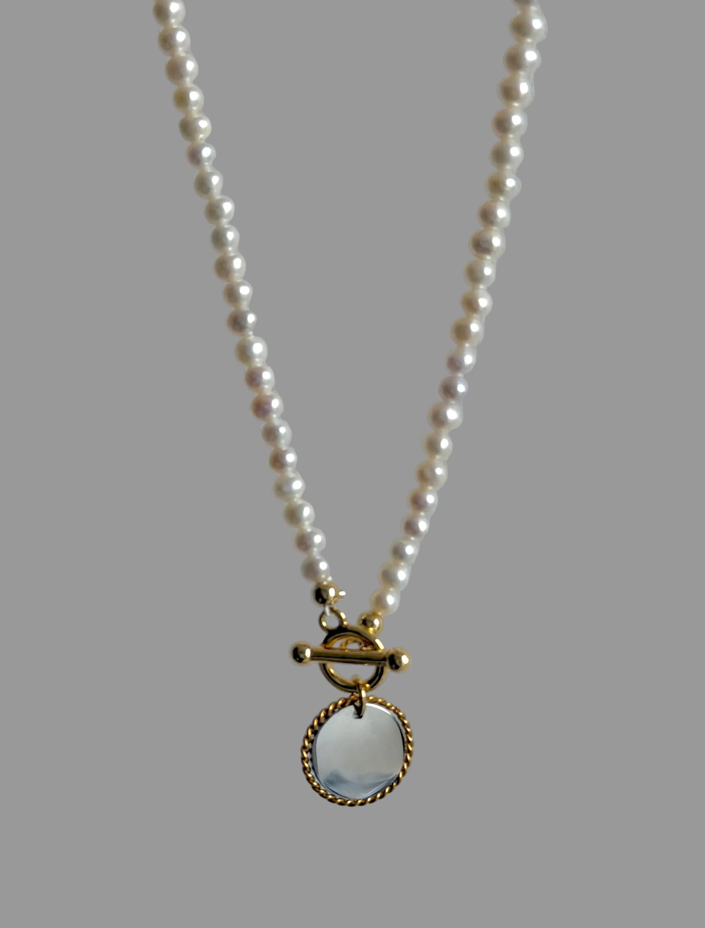 Engravable round pendant p.necklace