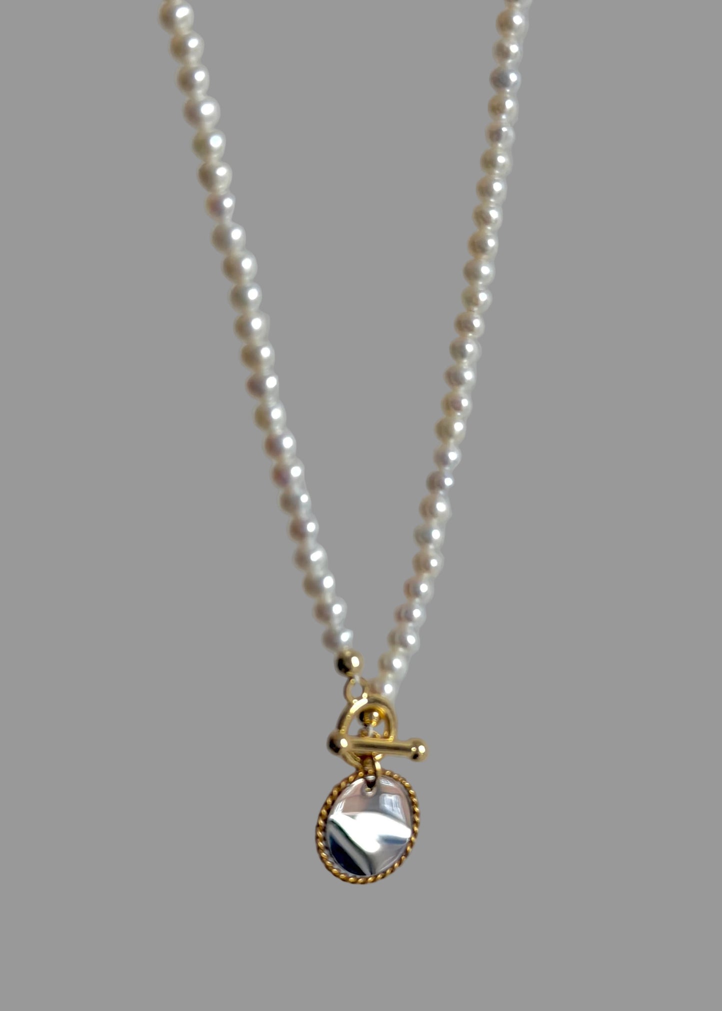 Engravable round pendant p.necklace