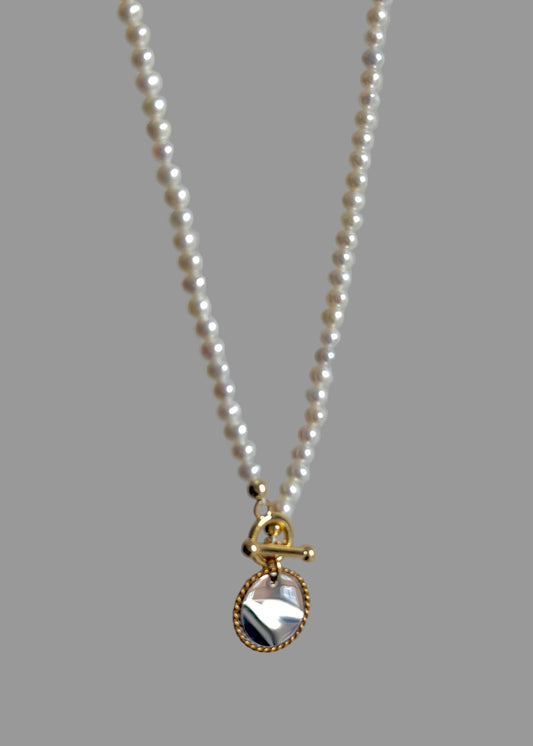 Engravable round pendant p.necklace