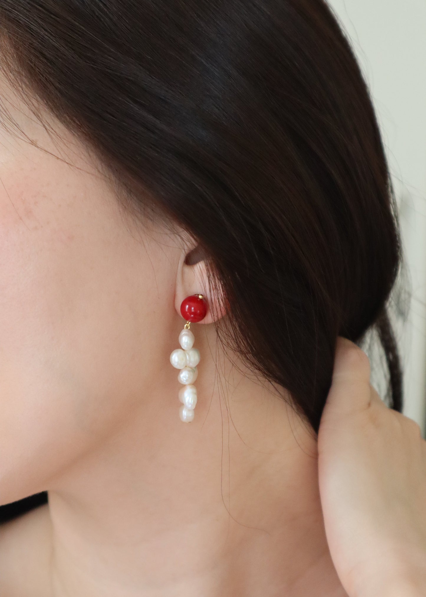 Coral earrings